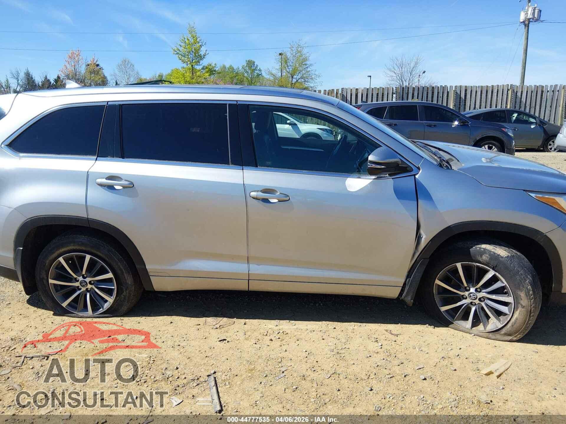 TOYOTA HIGHLANDER 2017 - 5TDJZRFH9HS448774