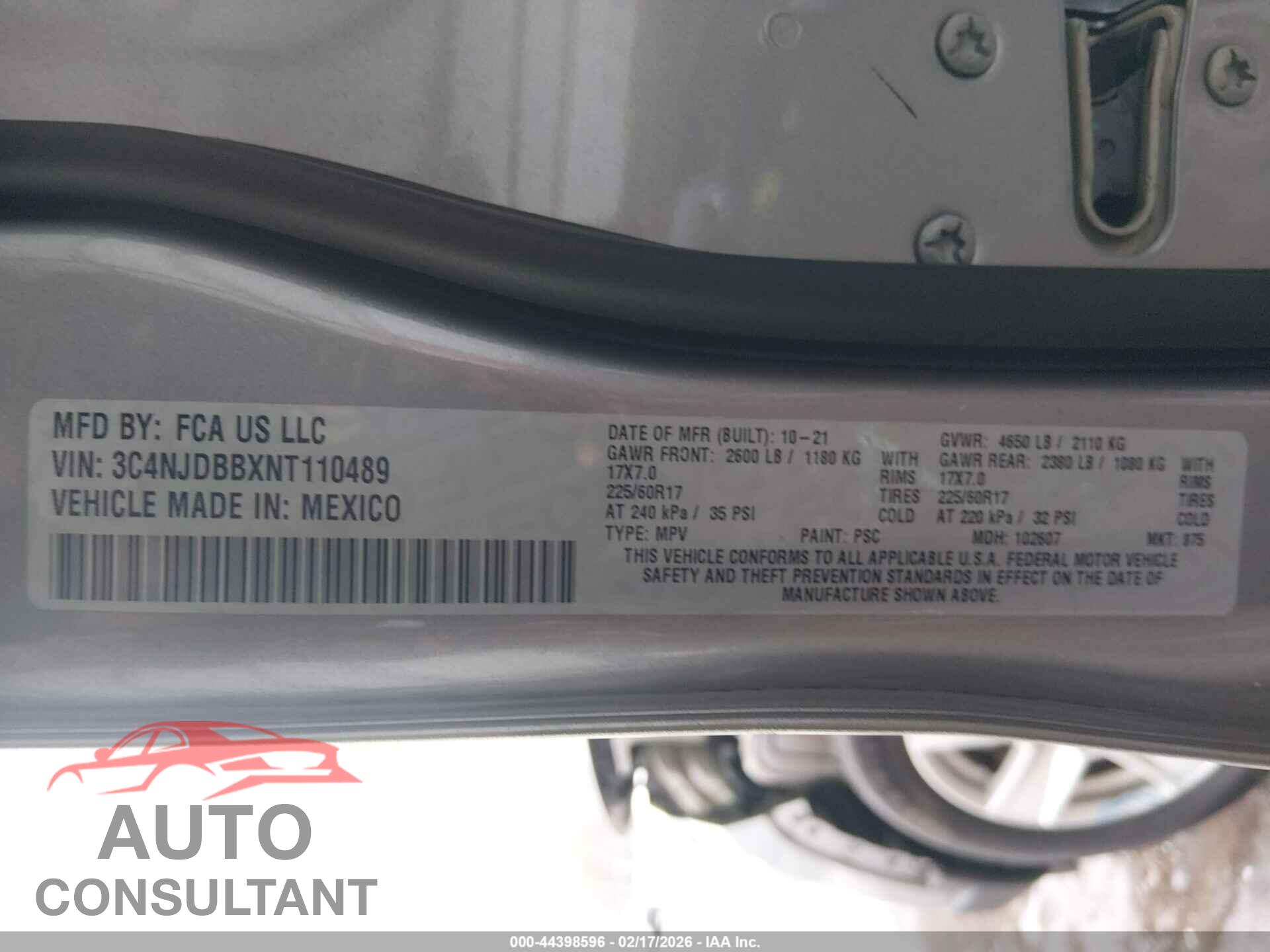 JEEP COMPASS 2022 - 3C4NJDBBXNT110489