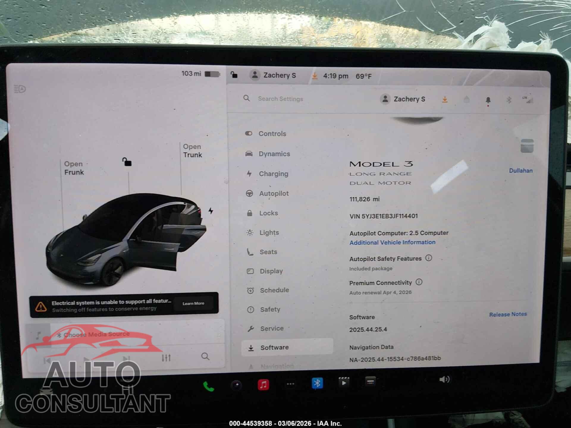 TESLA MODEL 3 2018 - 5YJ3E1EB3JF114401