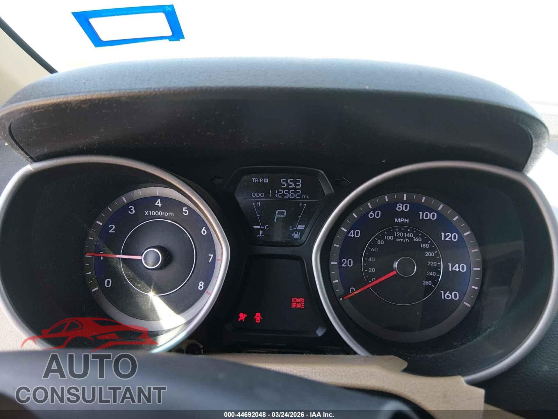 HYUNDAI ELANTRA 2013 - KMHDH4AE8DU803130