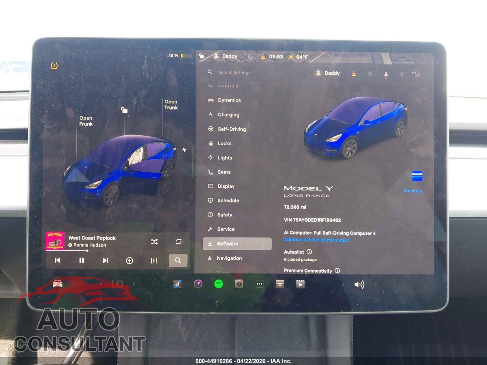 TESLA MODEL Y 2024 - 7SAYGDED1RF199482