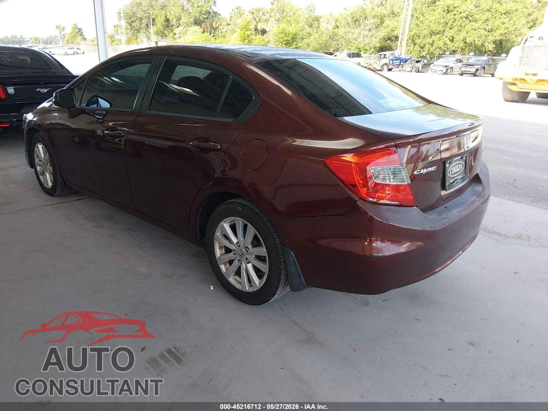 HONDA CIVIC 2012 - 19XFB2F85CE041202