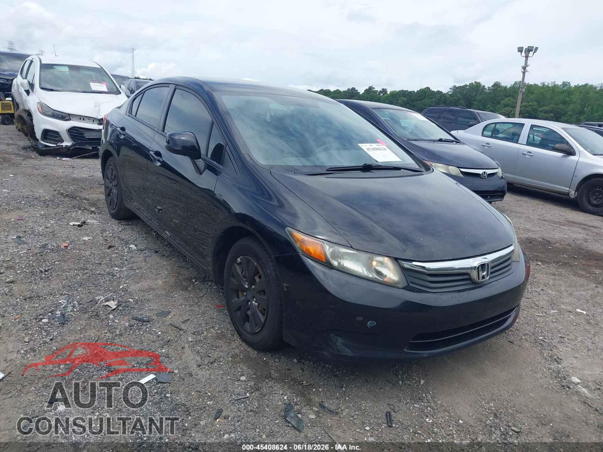 HONDA CIVIC 2012 - 19XFB2F53CE327510