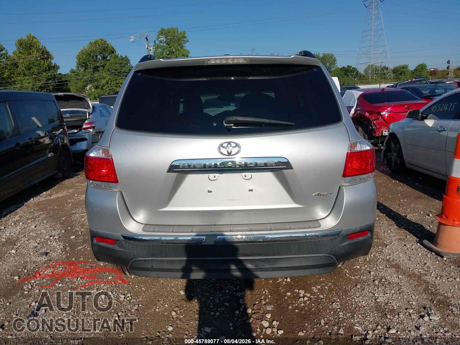 TOYOTA HIGHLANDER 2012 - 5TDDK3EH6CS136713
