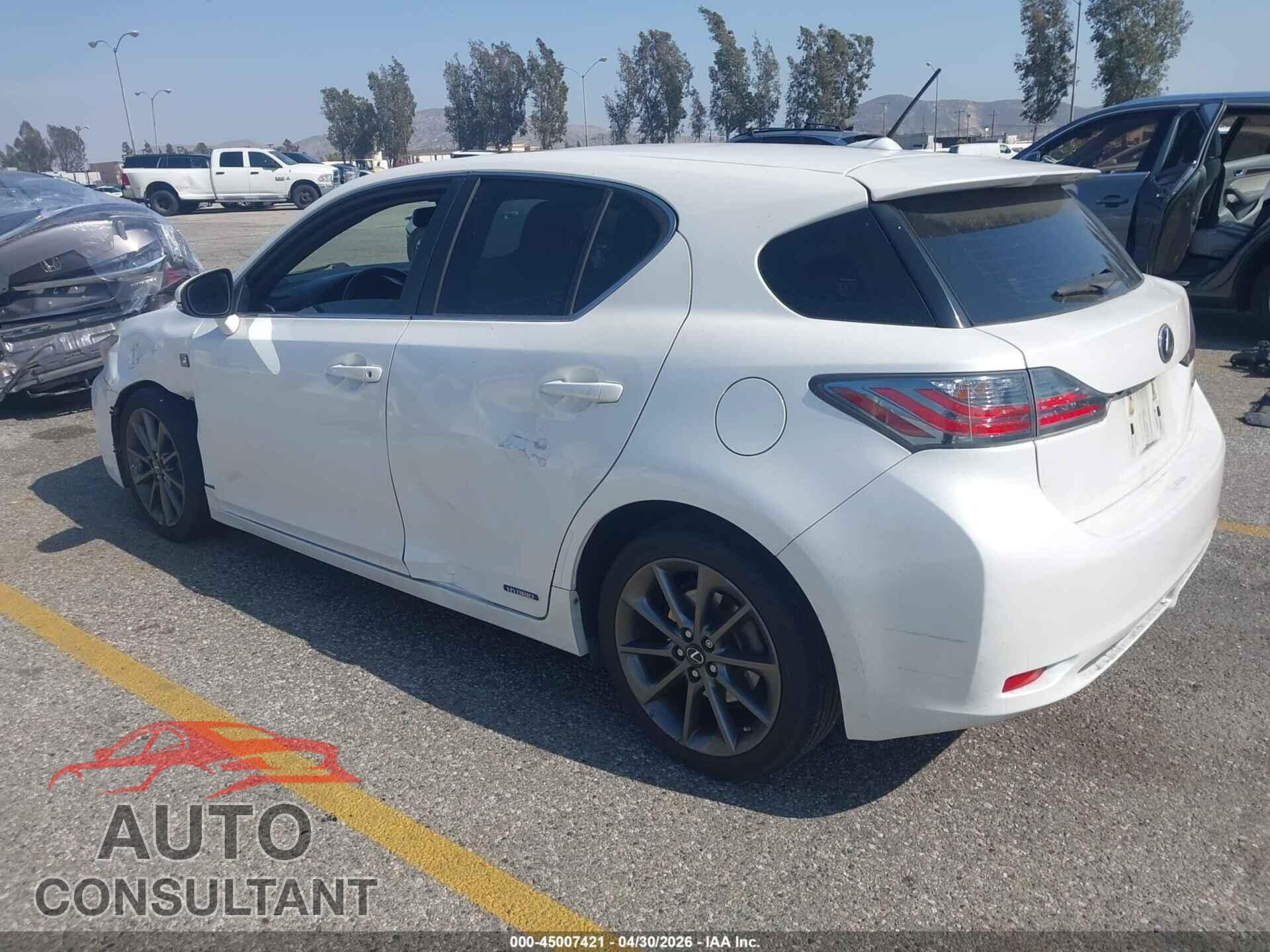 LEXUS CT 200H 2012 - JTHKD5BH4C2102793