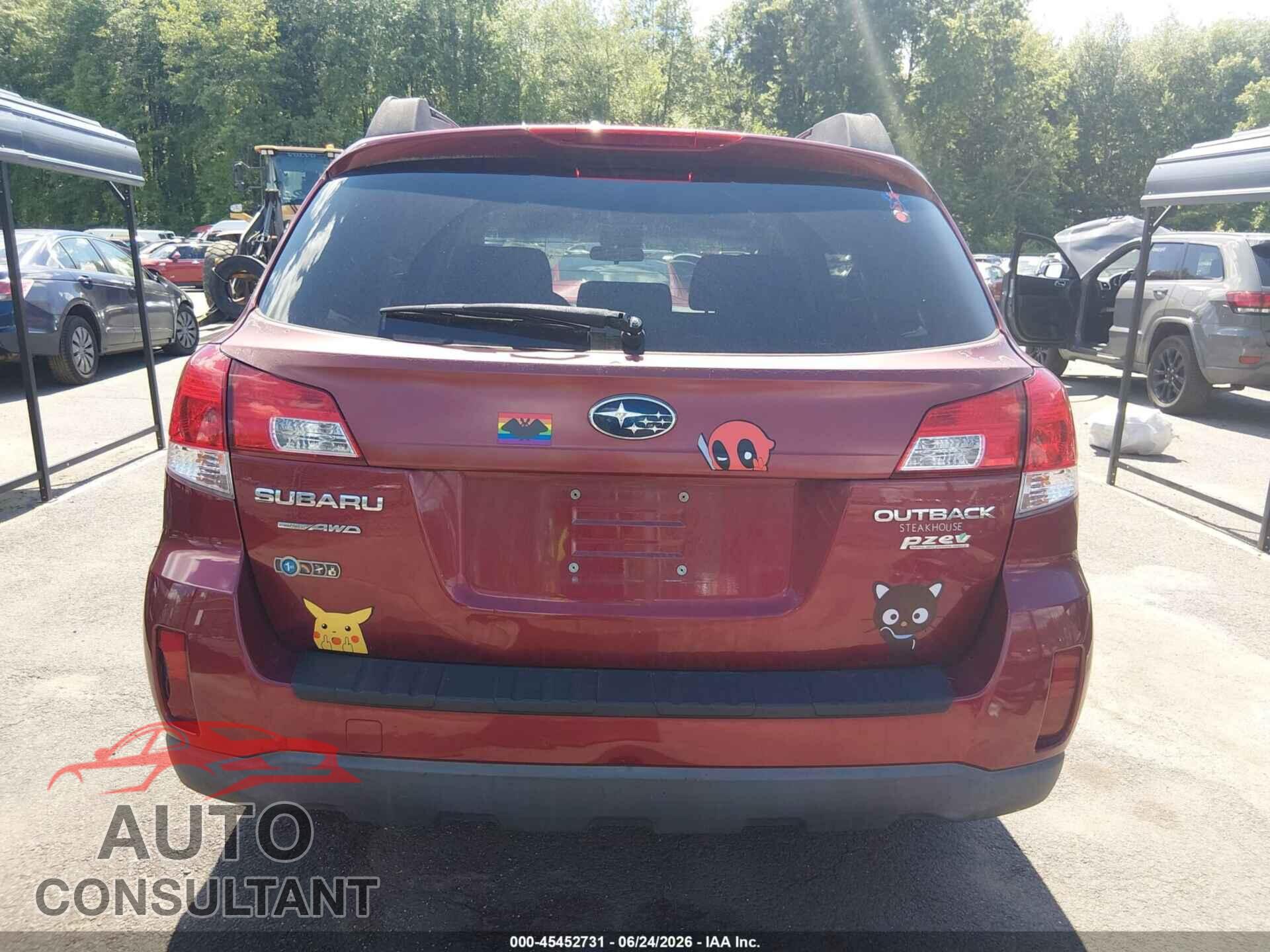 SUBARU OUTBACK 2012 - 4S4BRBCC7C3255047