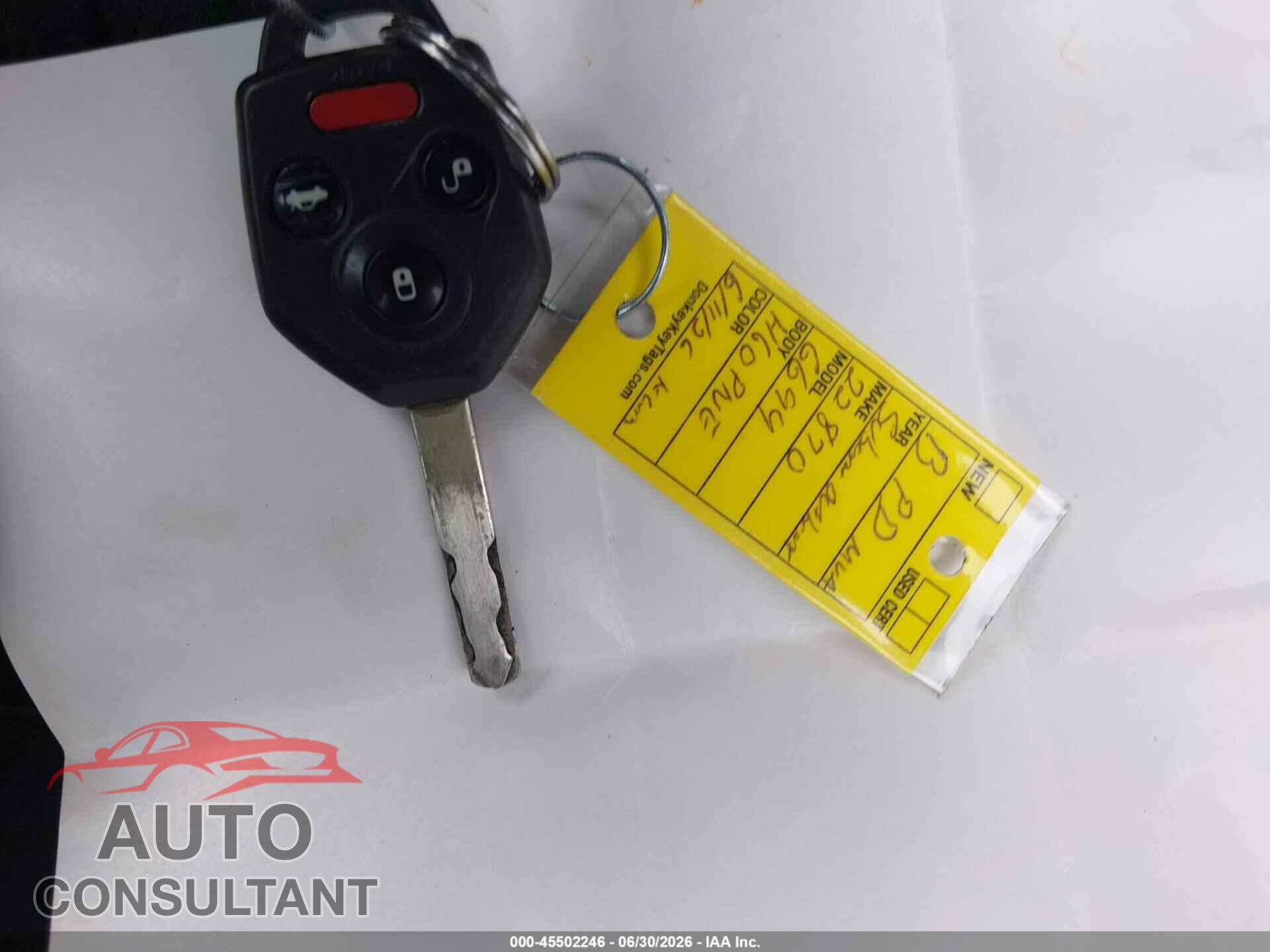 SUBARU OUTBACK 2014 - 4S4BRBLC0E3206694