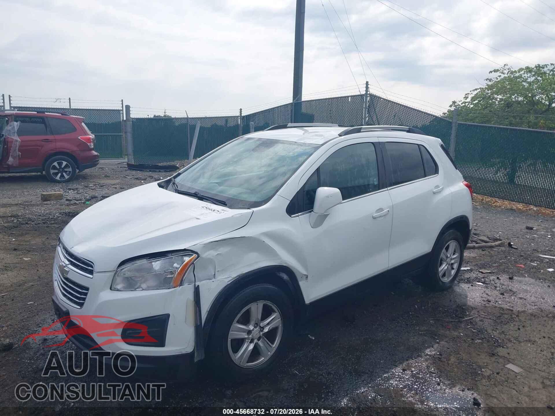 CHEVROLET TRAX 2016 - KL7CJLSB8GB616521