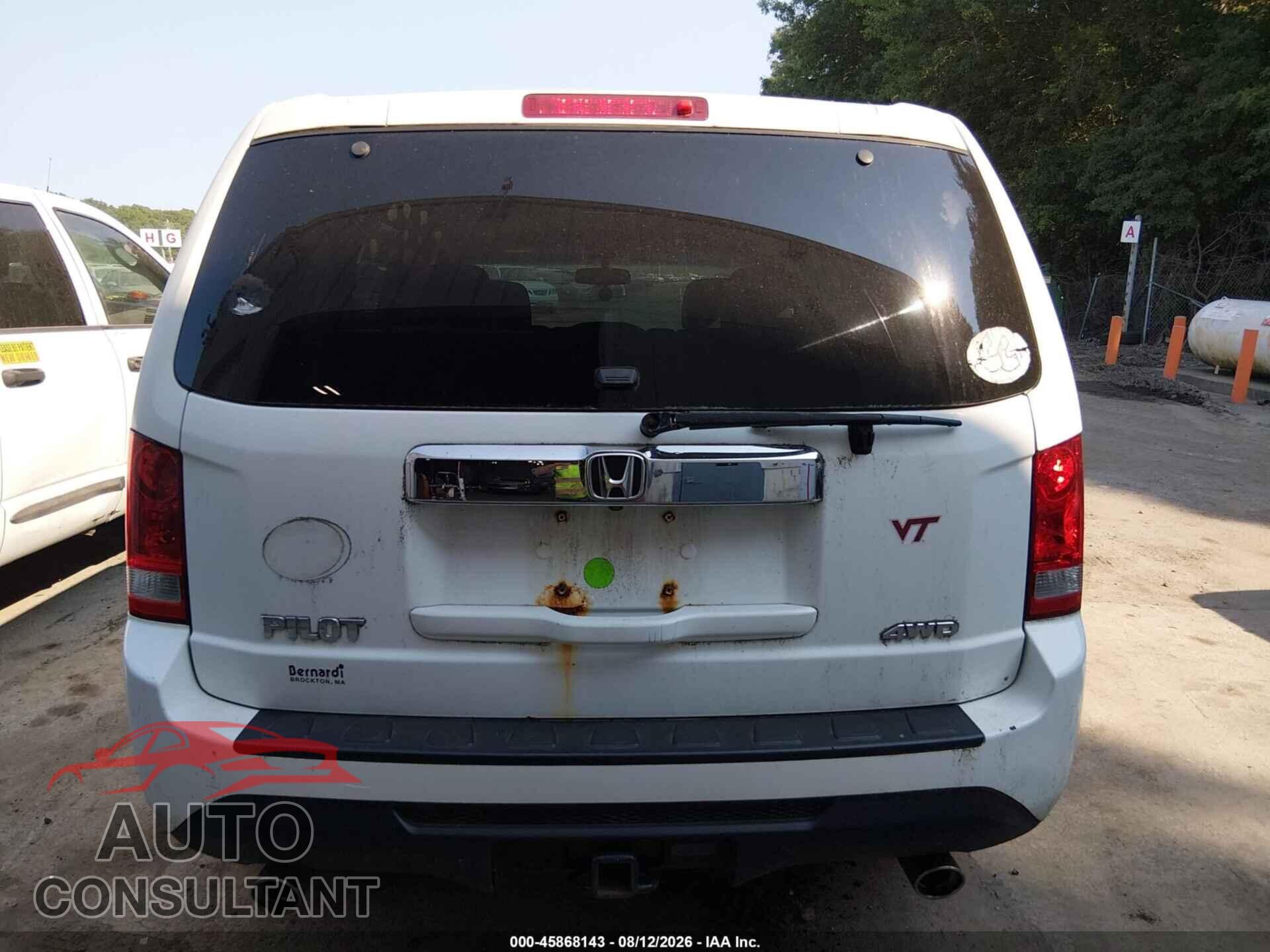 HONDA PILOT 2012 - 5FNYF4H54CB013946