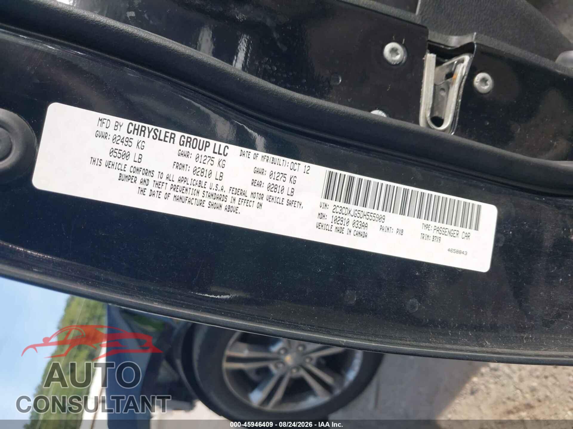 DODGE CHARGER 2013 - 2C3CDXJG5DH555909