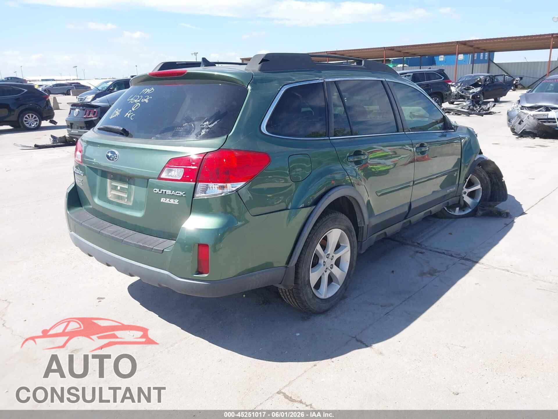 SUBARU OUTBACK 2014 - 4S4BRBCC4E3267059