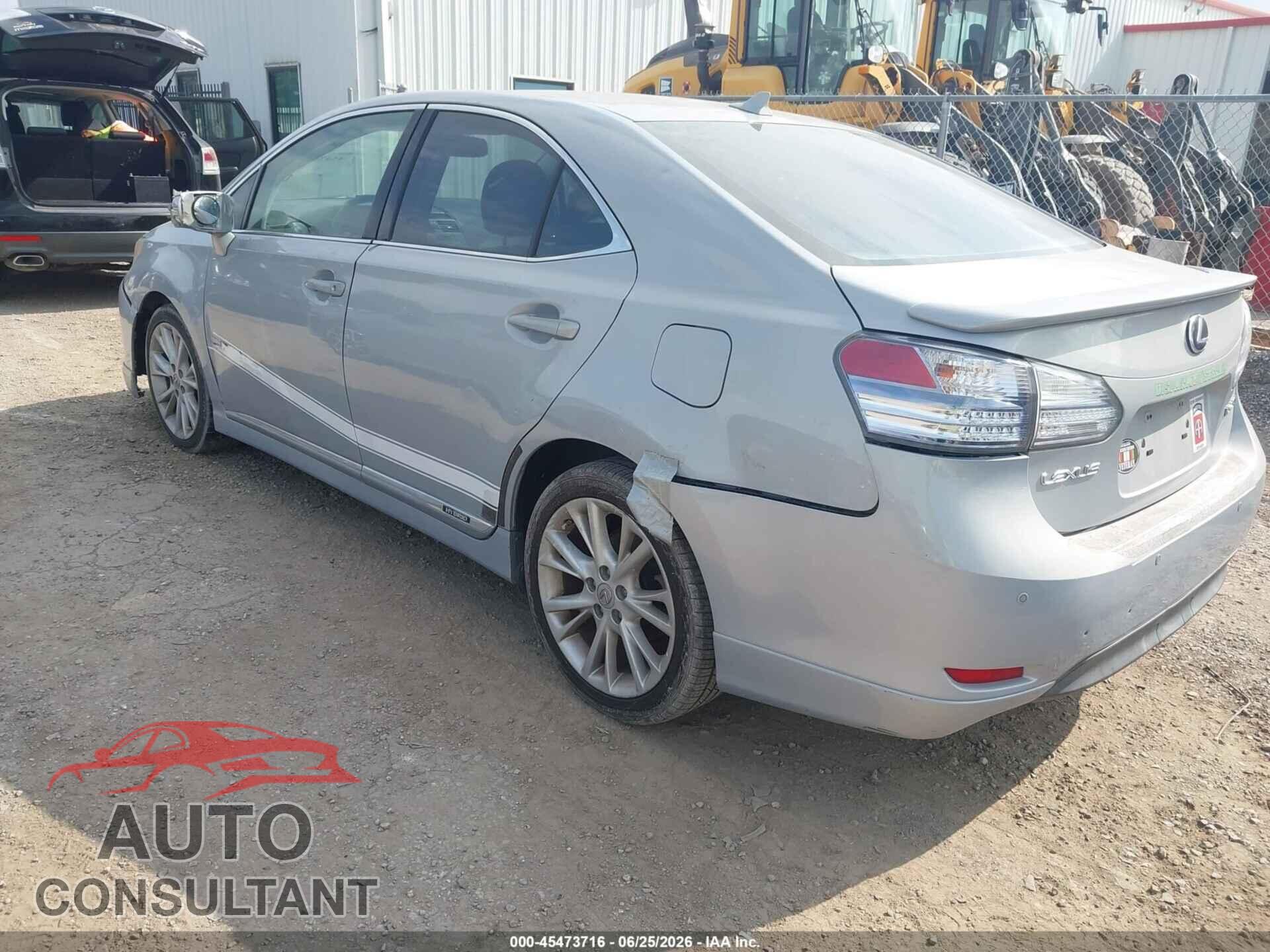 LEXUS HS 250H 2010 - JTHBB1BA5A2006217