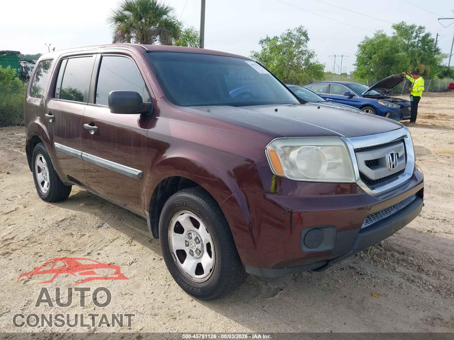 HONDA PILOT 2011 - 5FNYF3H29BB048996