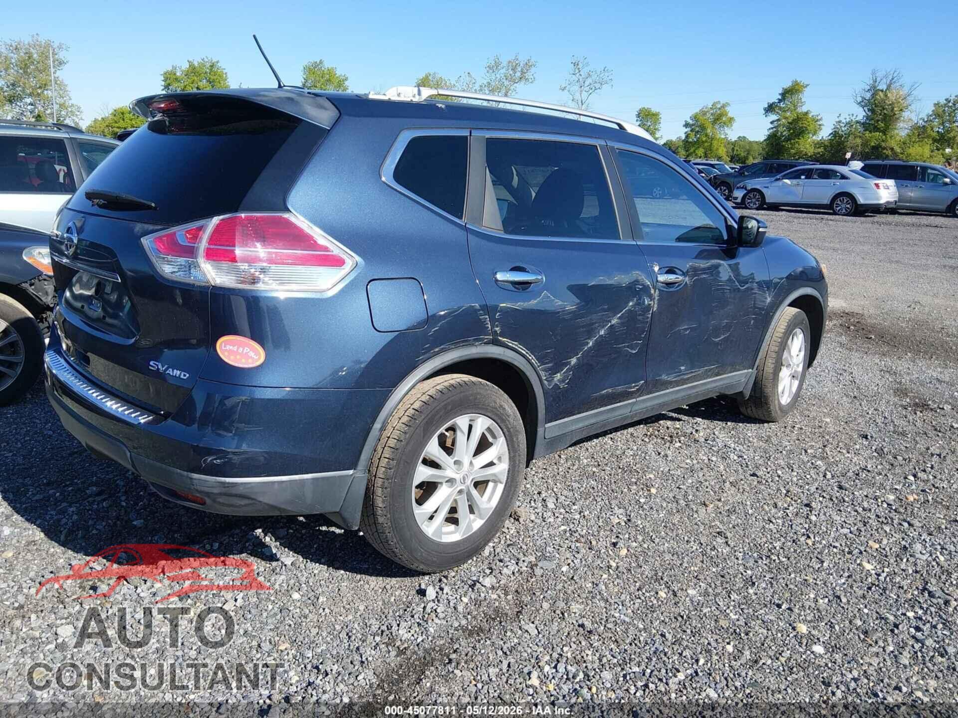 NISSAN ROGUE 2015 - KNMAT2MV5FP552445