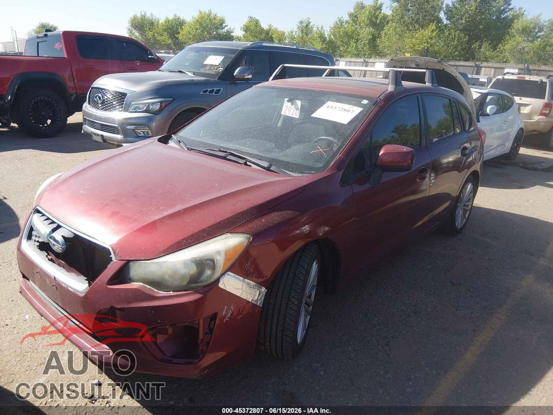 SUBARU IMPREZA 2012 - JF1GPAD61CH208088