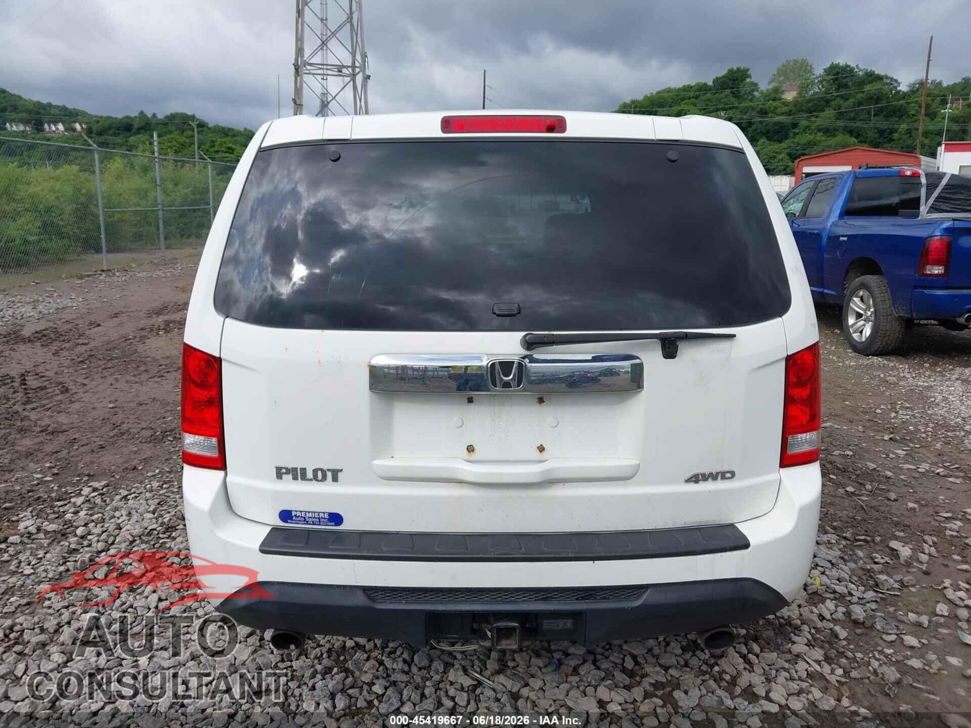 HONDA PILOT 2012 - 5FNYF4H49CB003257