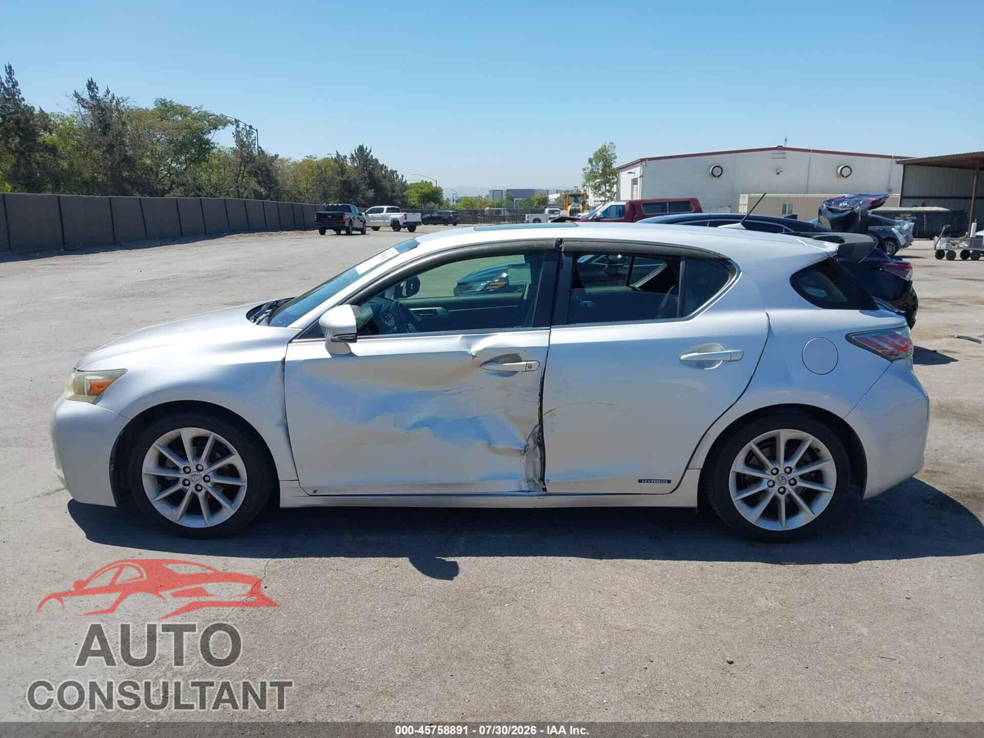 LEXUS CT 200H 2012 - JTHKD5BH2C2098744
