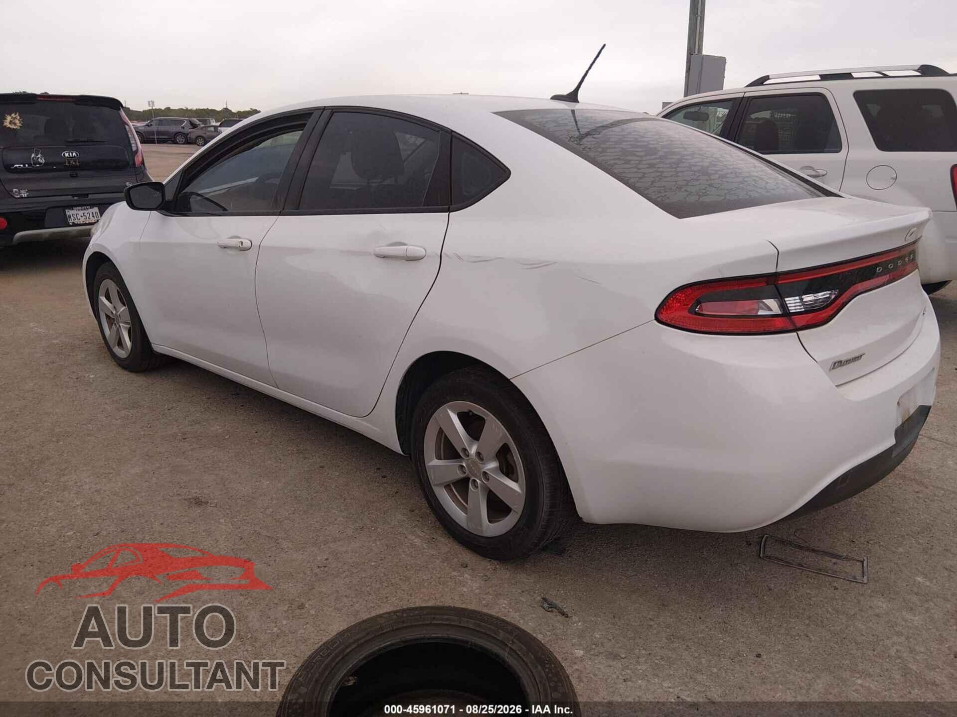 DODGE DART 2015 - 1C3CDFBB6FD307391