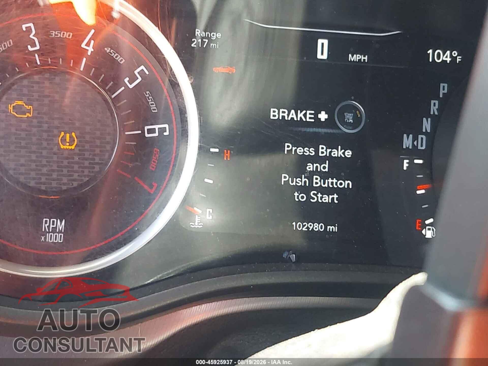 DODGE CHALLENGER 2019 - 2C3CDZAG1KH751015