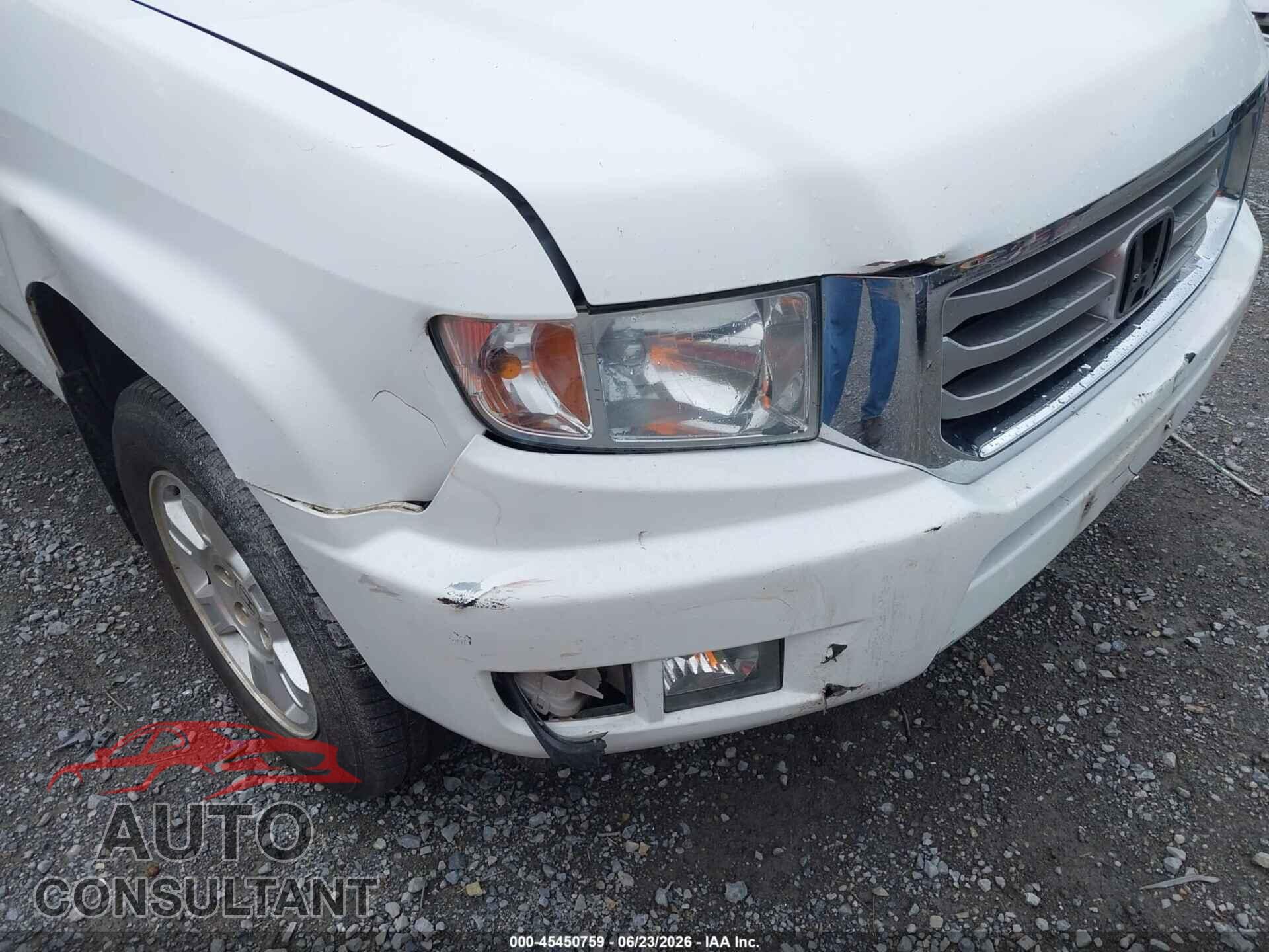 HONDA RIDGELINE 2012 - 5FPYK1F50CB456809