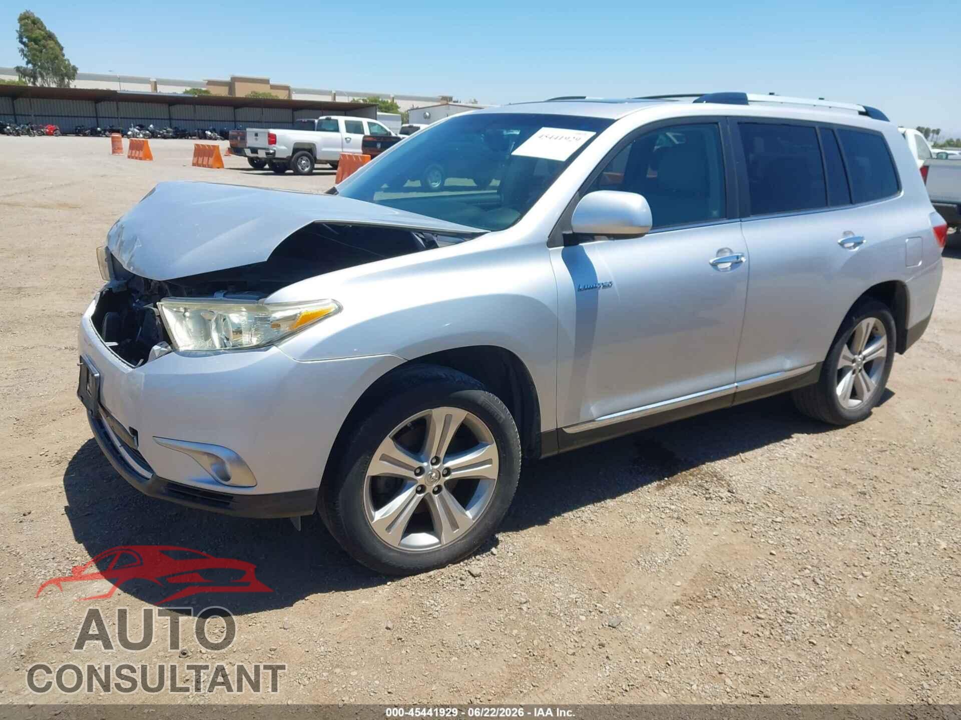 TOYOTA HIGHLANDER 2012 - 5TDYK3EH1CS063140