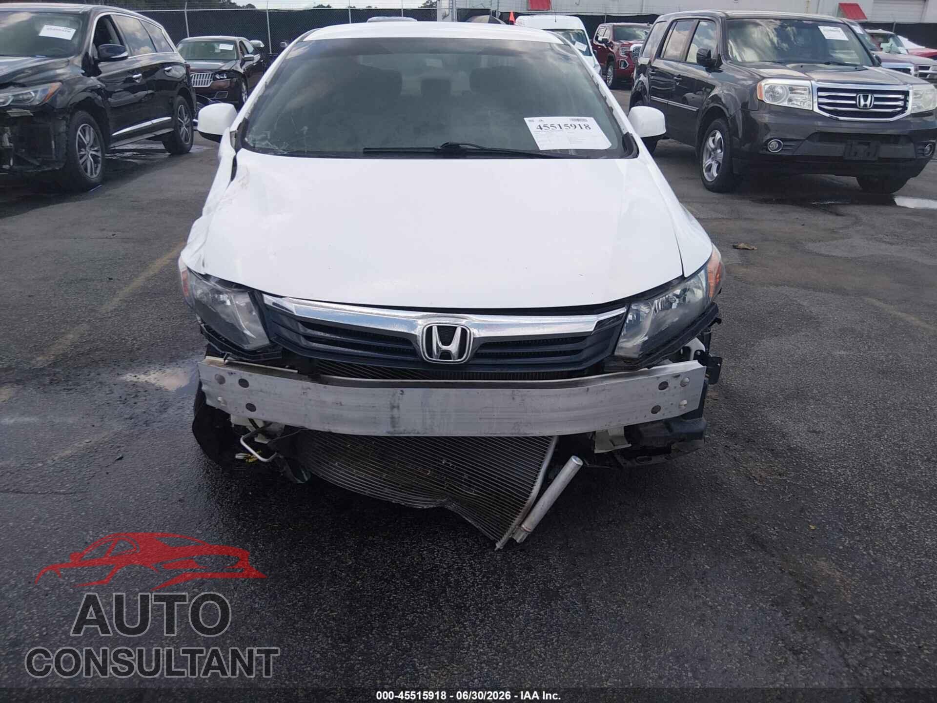 HONDA CIVIC 2012 - 19XFB2F51CE103670