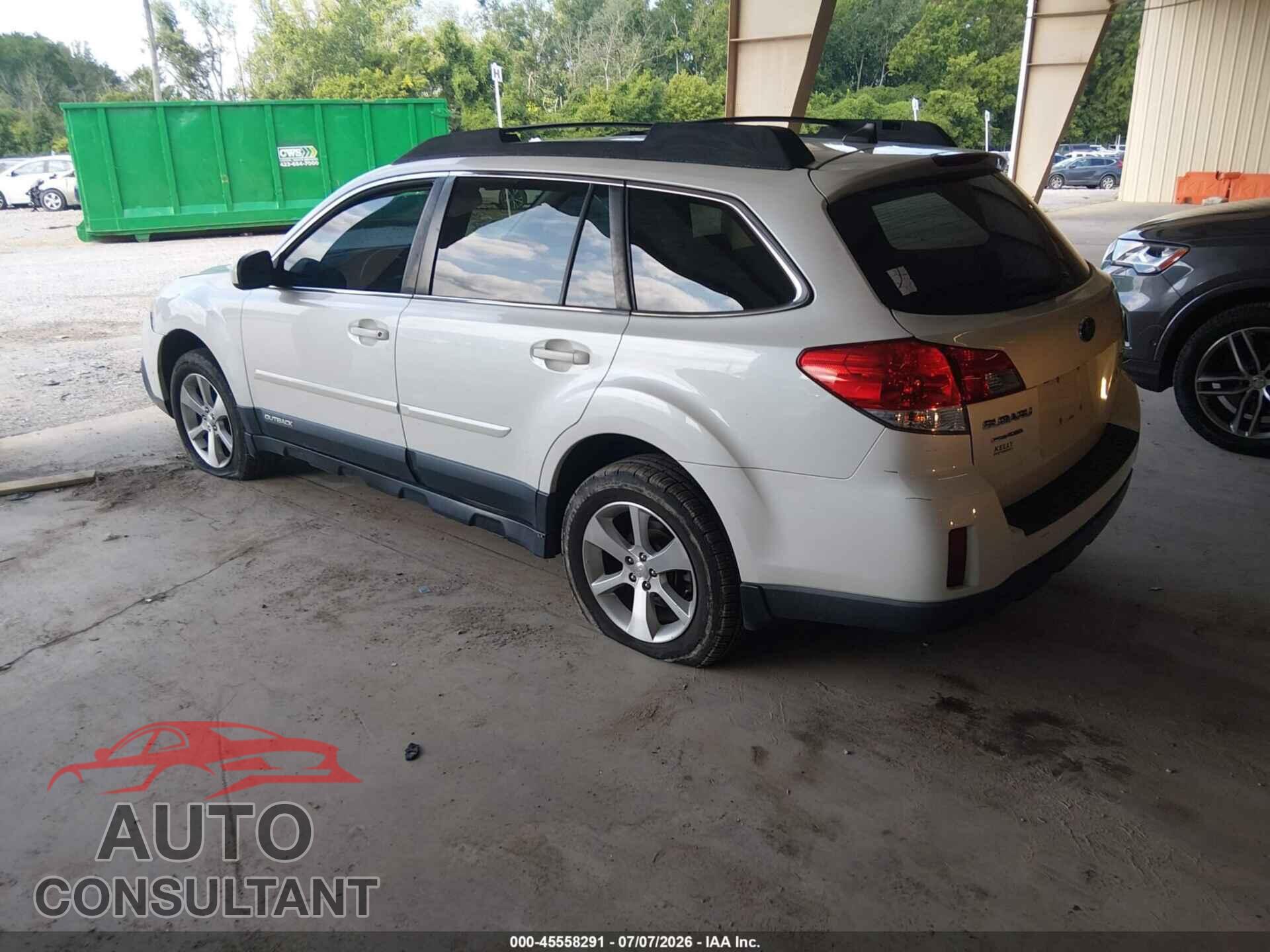 SUBARU OUTBACK 2014 - 4S4BRCNC4E3296239