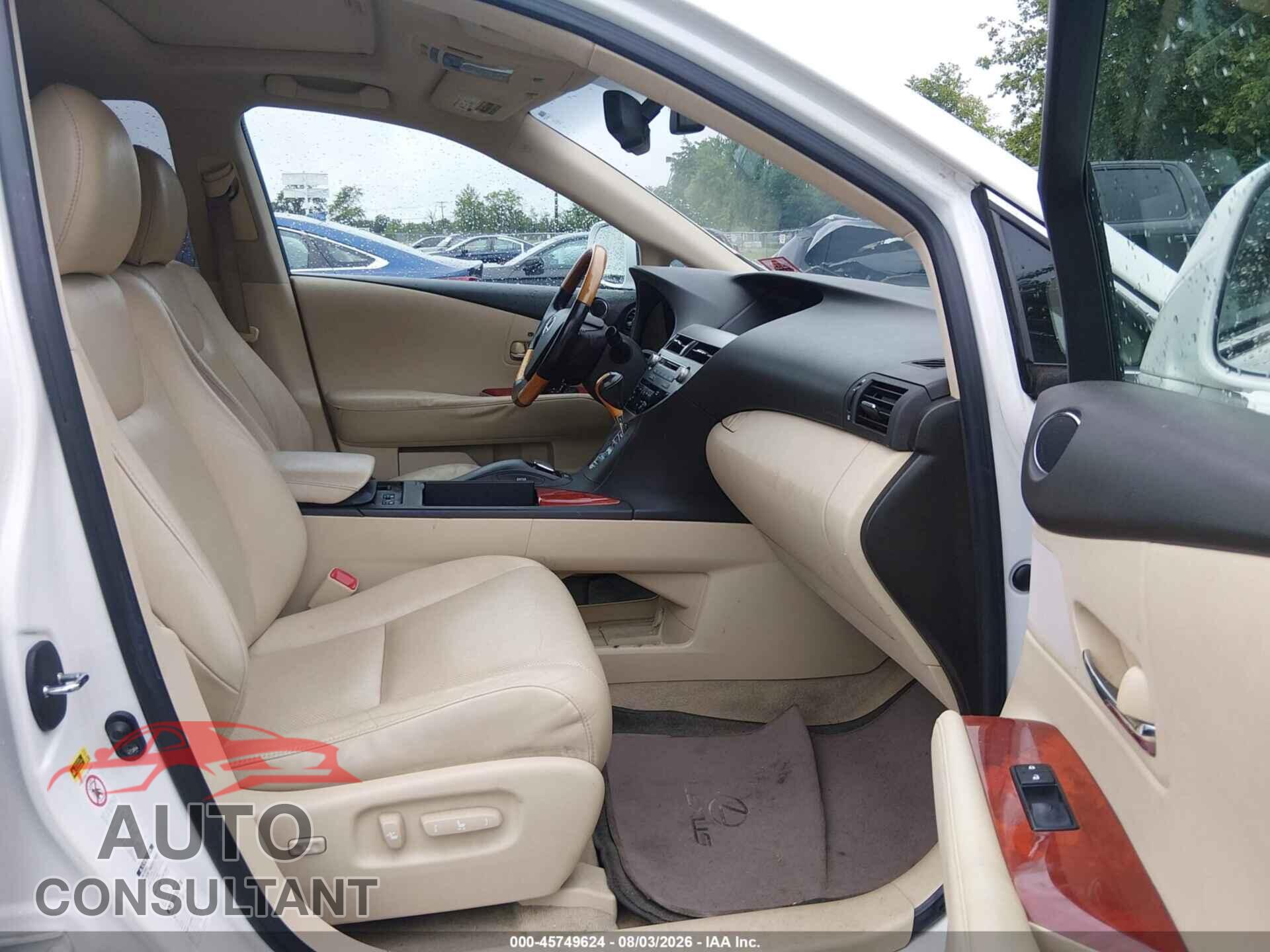 LEXUS RX 350 2012 - 2T2BK1BA2CC130446