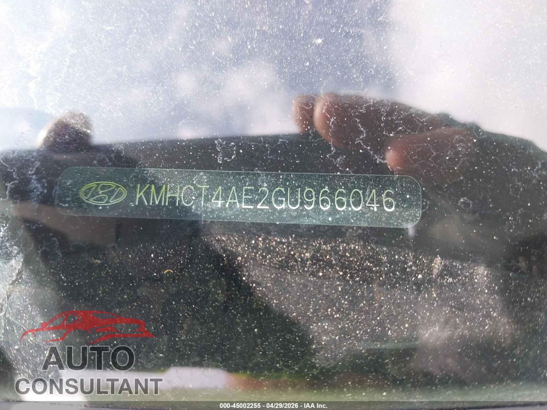 HYUNDAI ACCENT 2016 - KMHCT4AE2GU966046