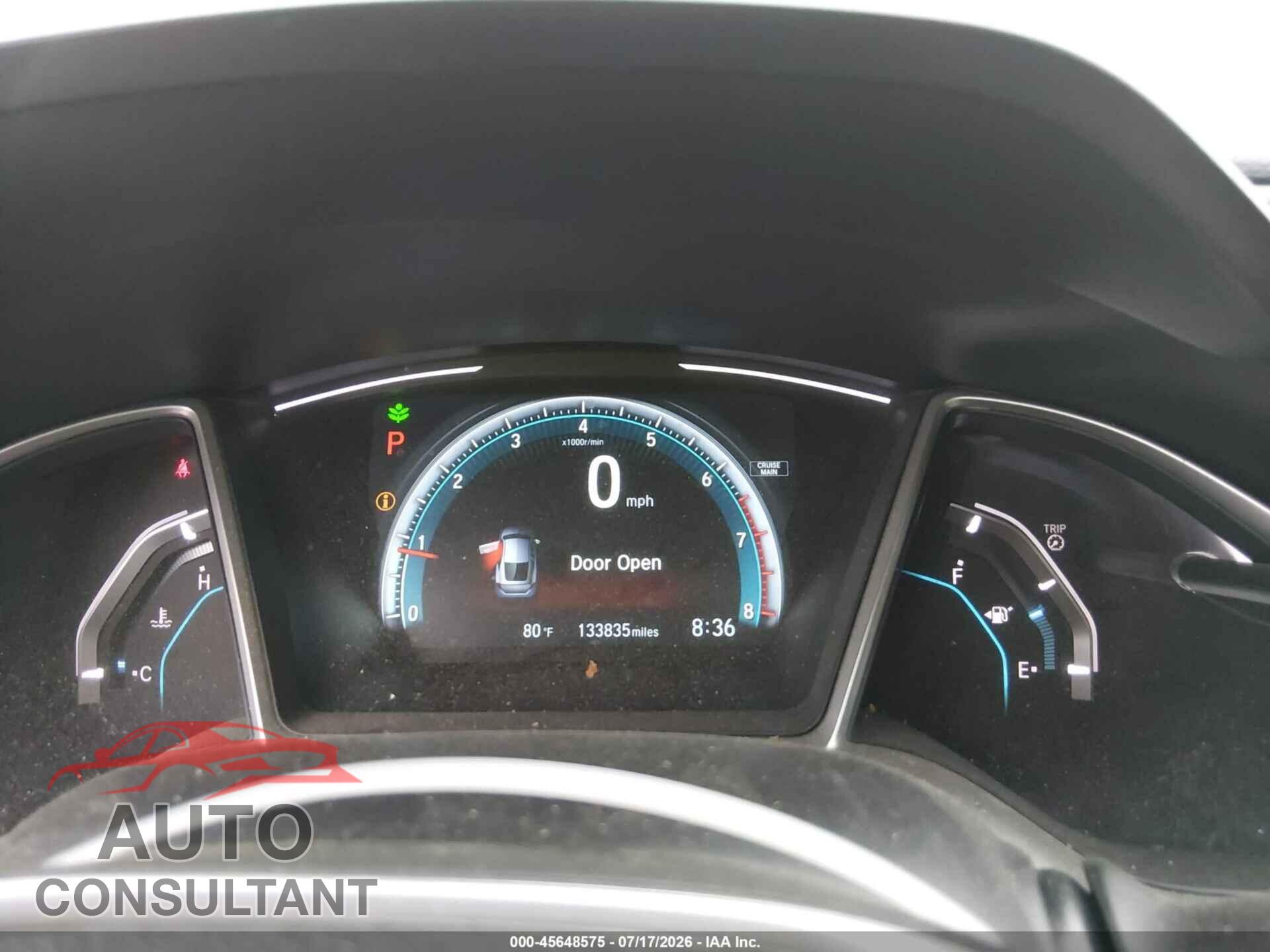 HONDA CIVIC 2017 - 2HGFC3B76HH360931