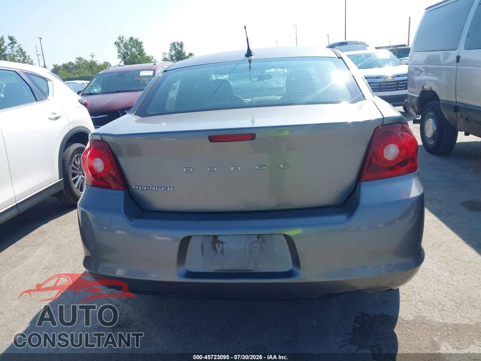 DODGE AVENGER 2012 - 1C3CDZCB5CN137112
