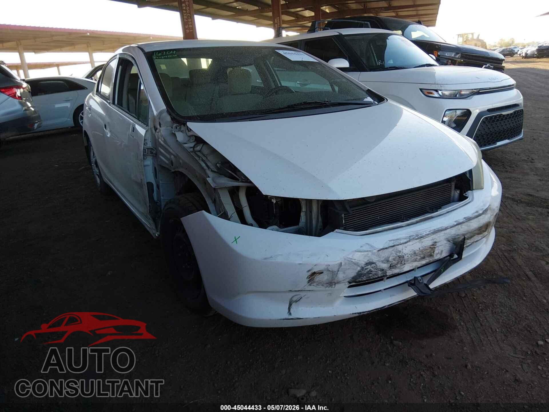 HONDA CIVIC 2012 - 2HGFB2F54CH612366