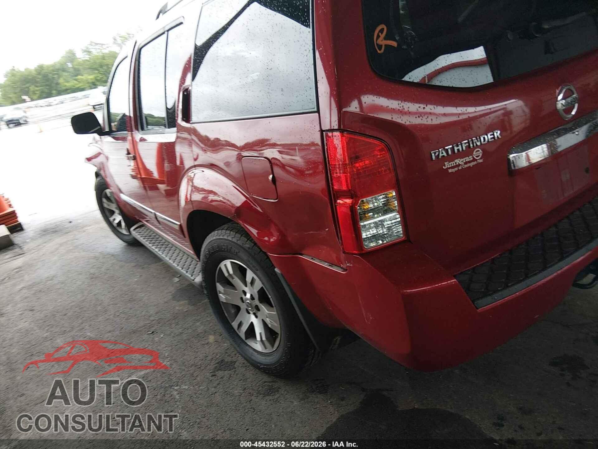 NISSAN PATHFINDER 2011 - 5N1AR1NN6BC614312