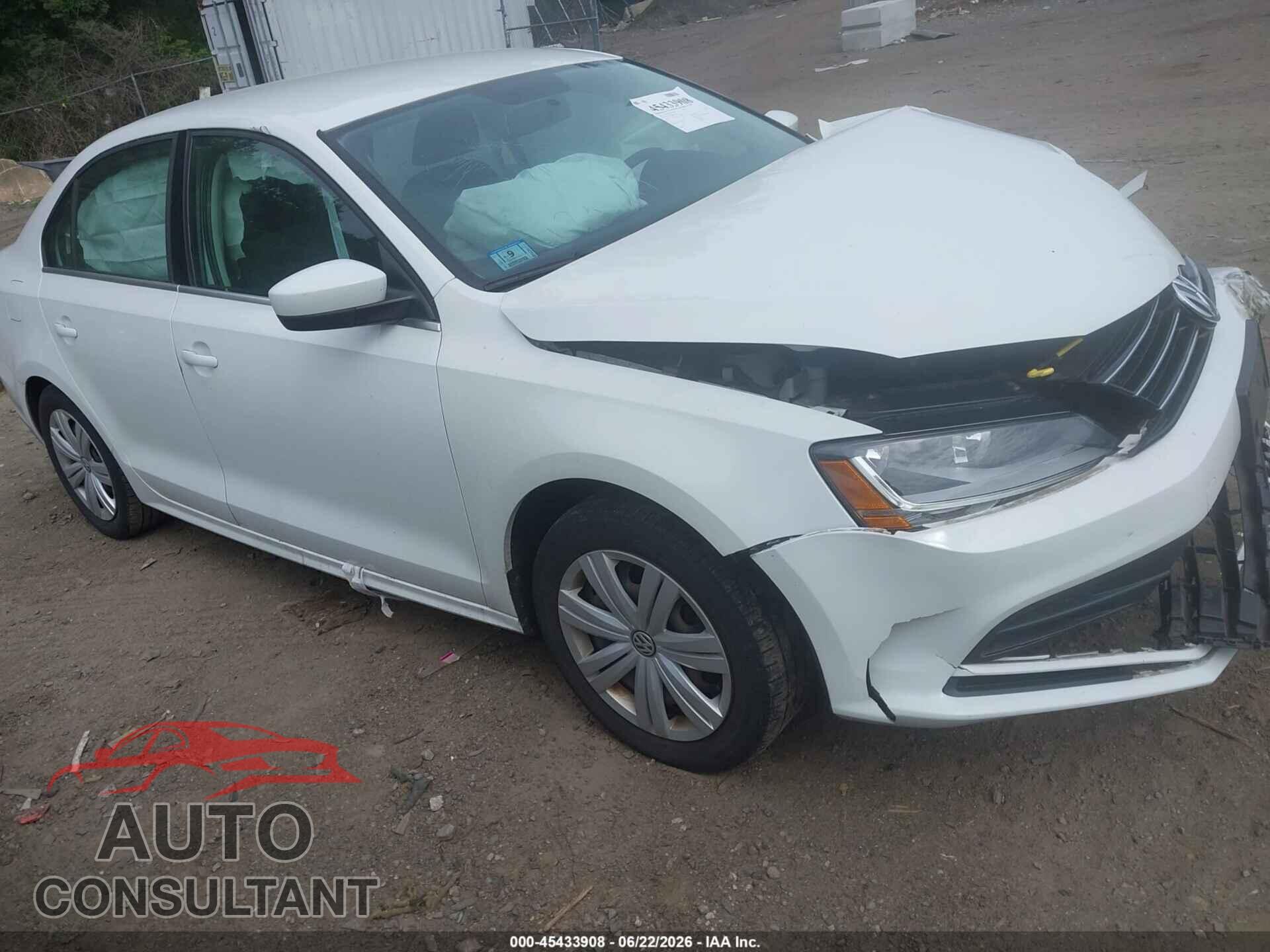VOLKSWAGEN JETTA 2017 - 3VW2B7AJ6HM339435