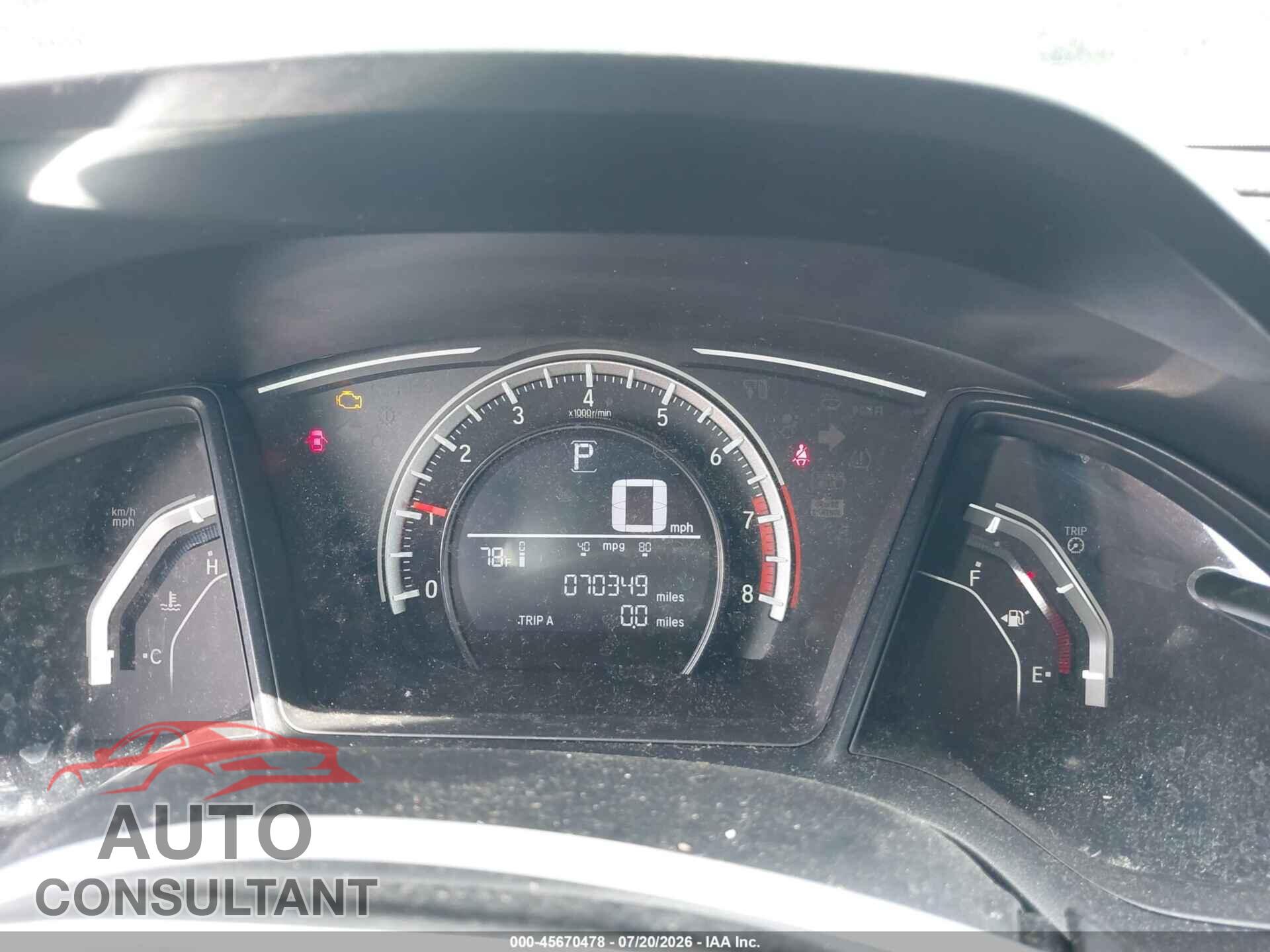 HONDA CIVIC 2018 - 2HGFC2F55JH602620