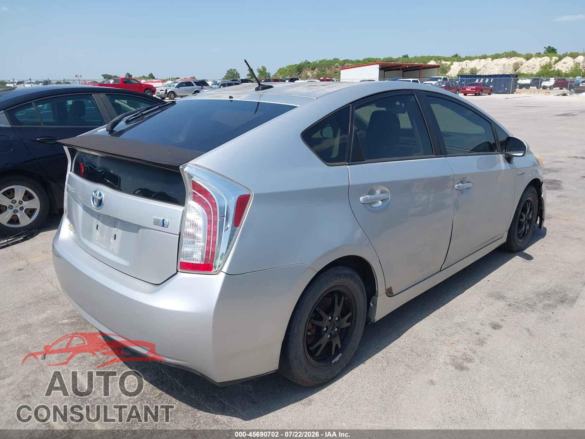 TOYOTA PRIUS 2012 - JTDKN3DU9C1614892