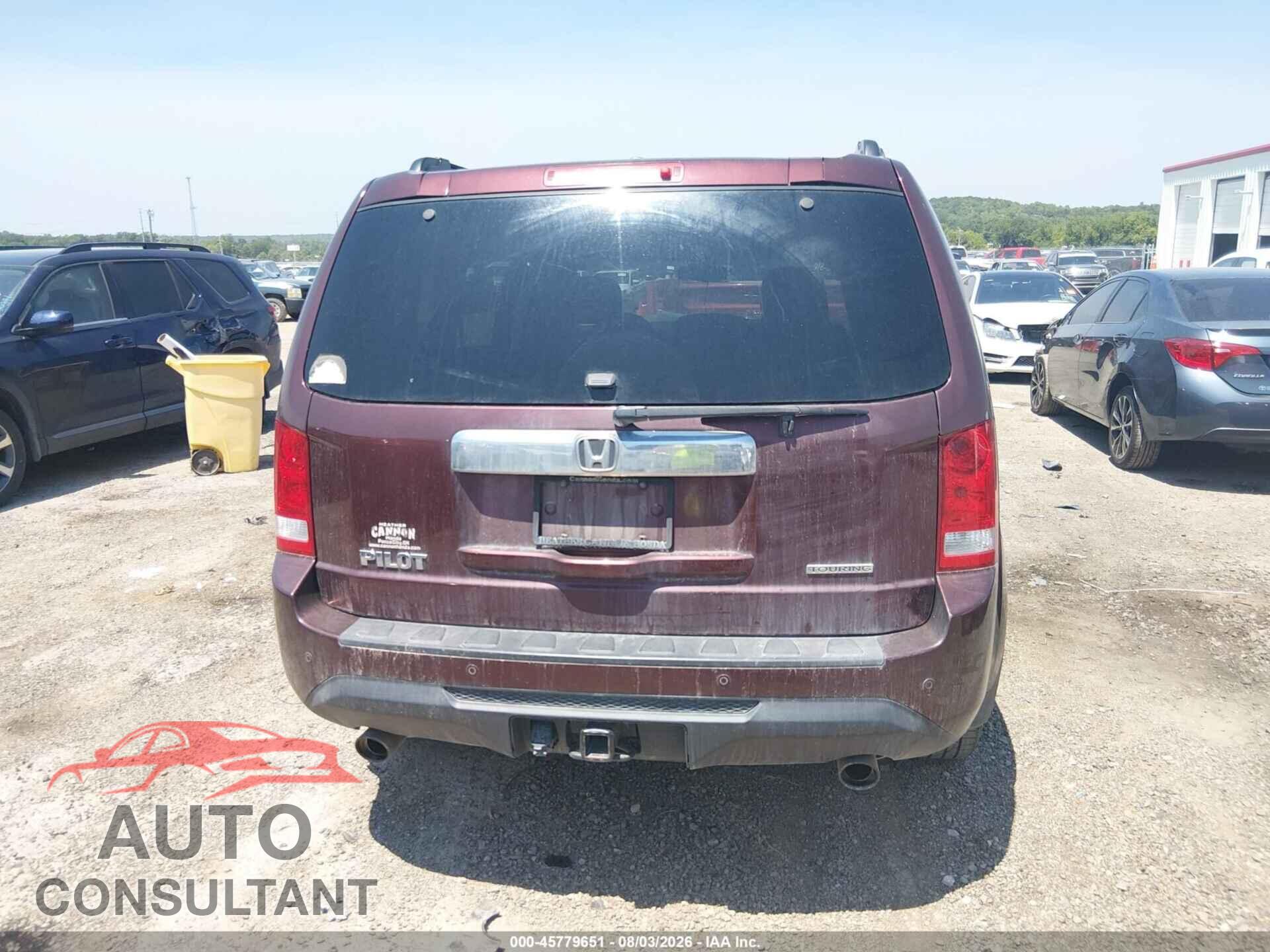 HONDA PILOT 2012 - 5FNYF3H91CB024366