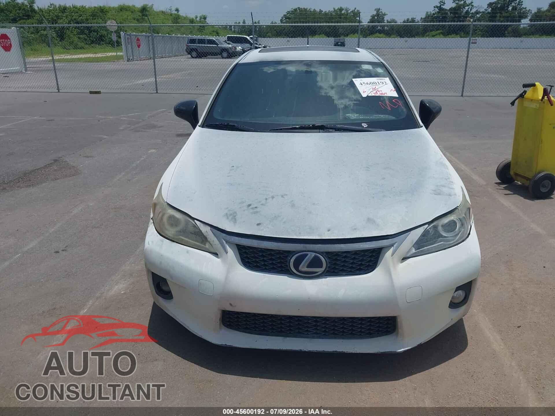 LEXUS CT 200H 2012 - JTHKD5BH8C2098344