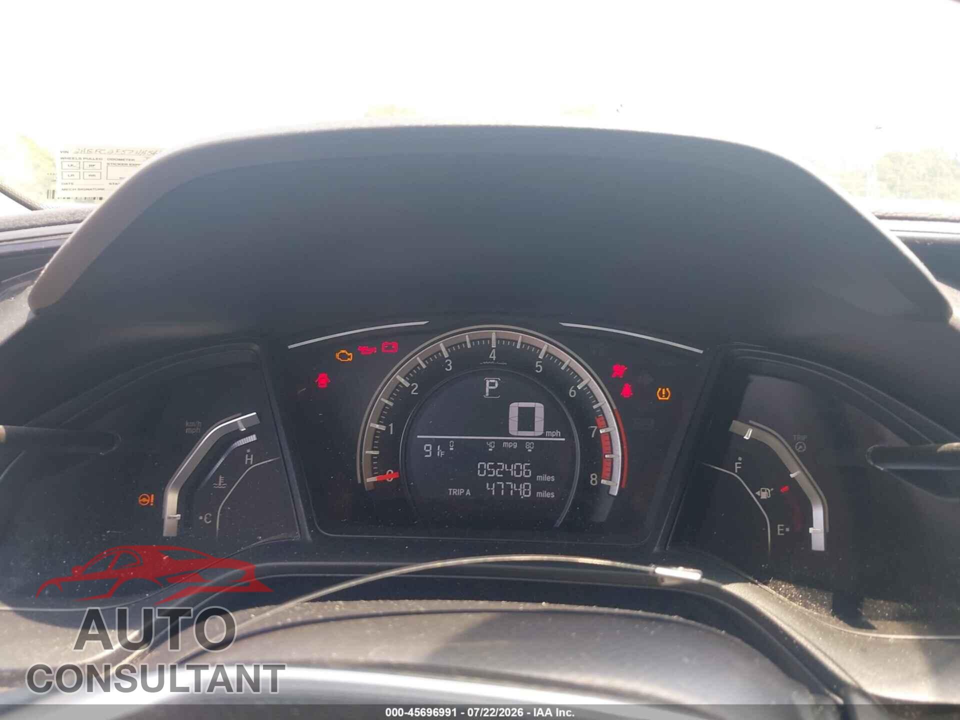 HONDA CIVIC 2017 - 2HGFC2F57HH568075