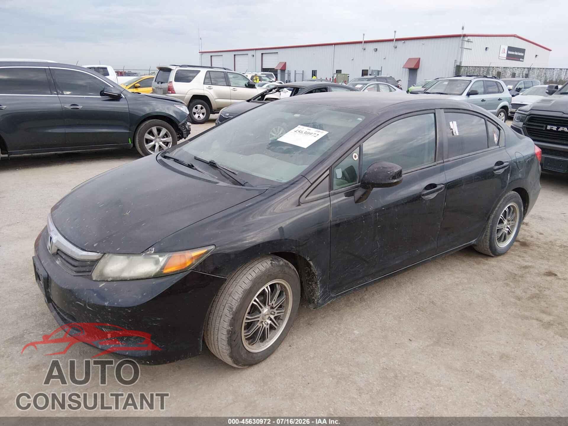 HONDA CIVIC 2012 - 19XFB2F50CE003687