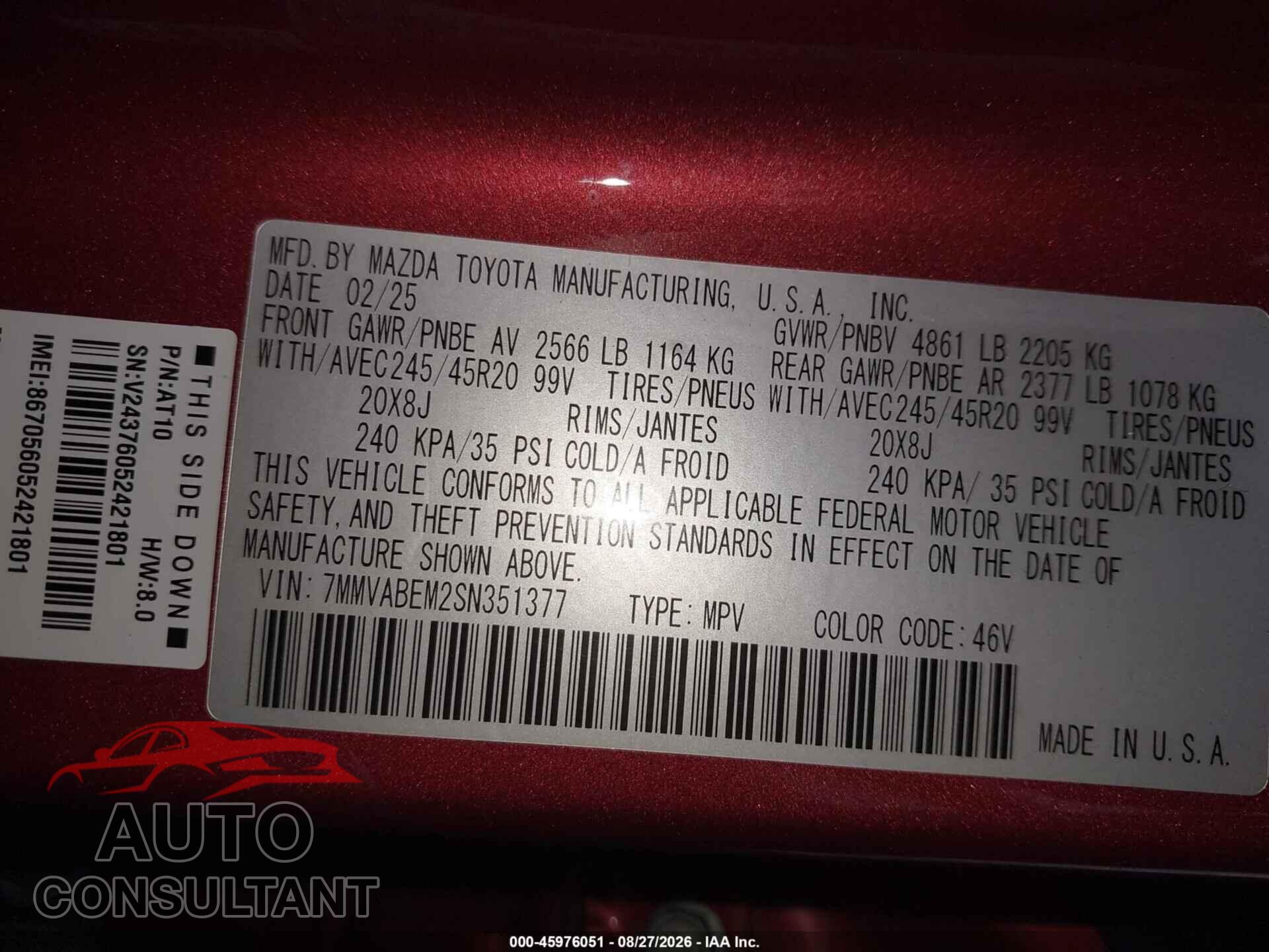 MAZDA CX-50 2025 - 7MMVABEM2SN351377