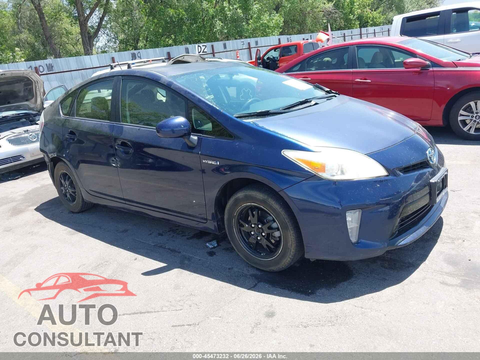 TOYOTA PRIUS 2012 - JTDKN3DU2C1508087