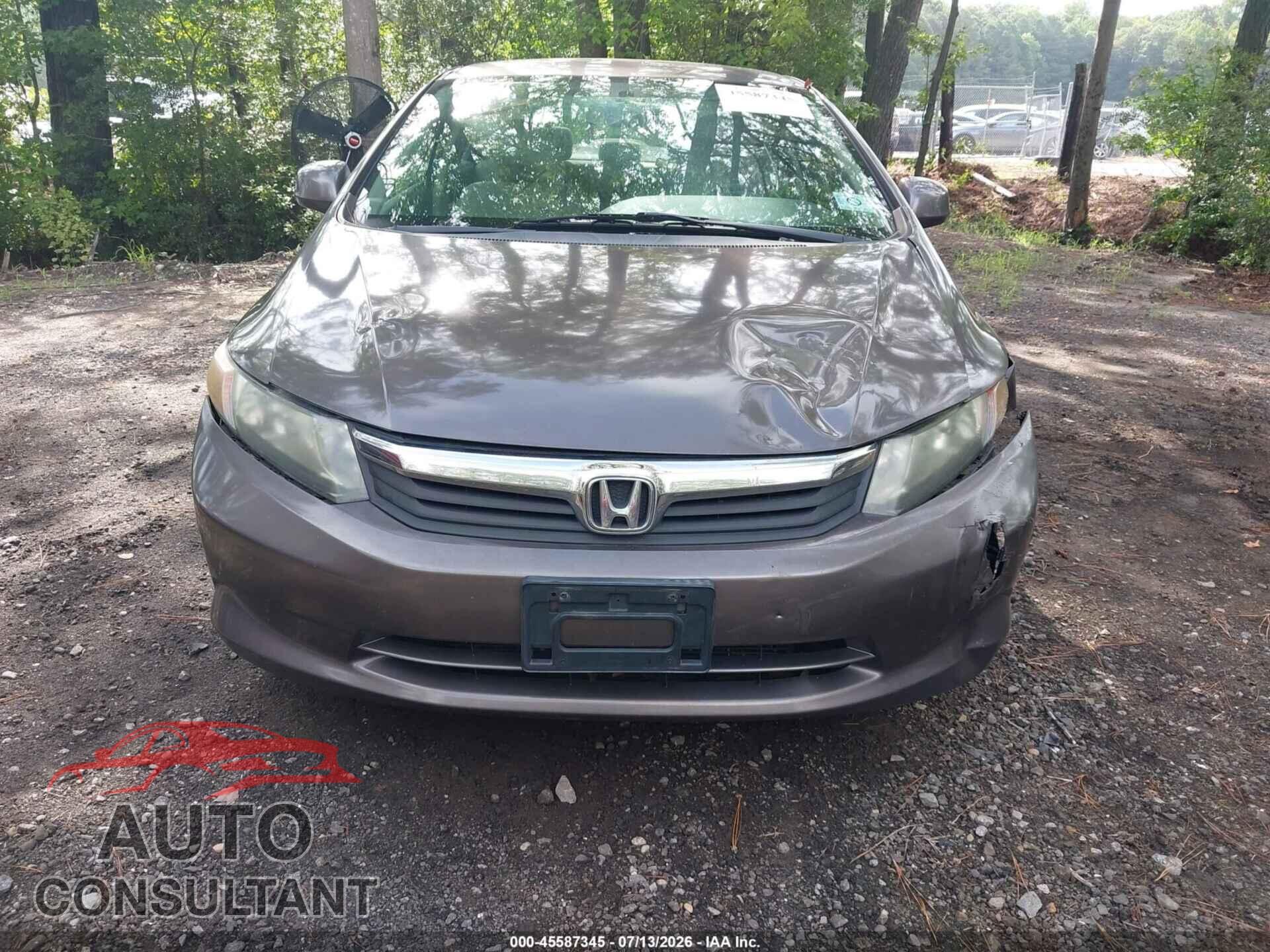 HONDA CIVIC 2012 - 2HGFB2F5XCH503460