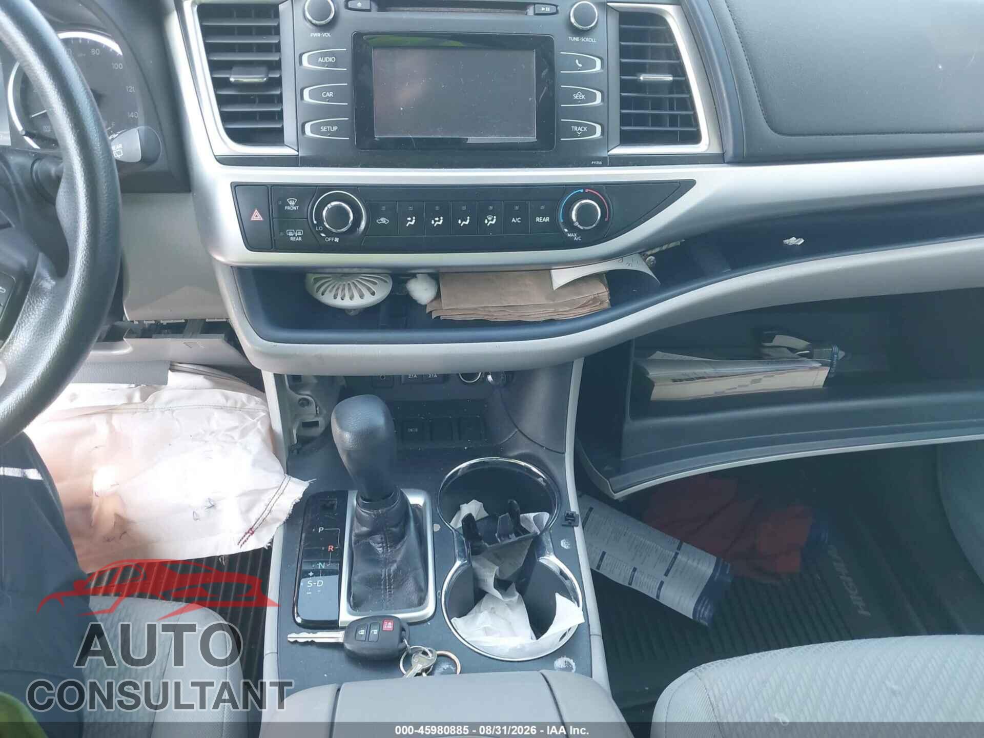 TOYOTA HIGHLANDER 2018 - 5TDZZRFHXJS281169