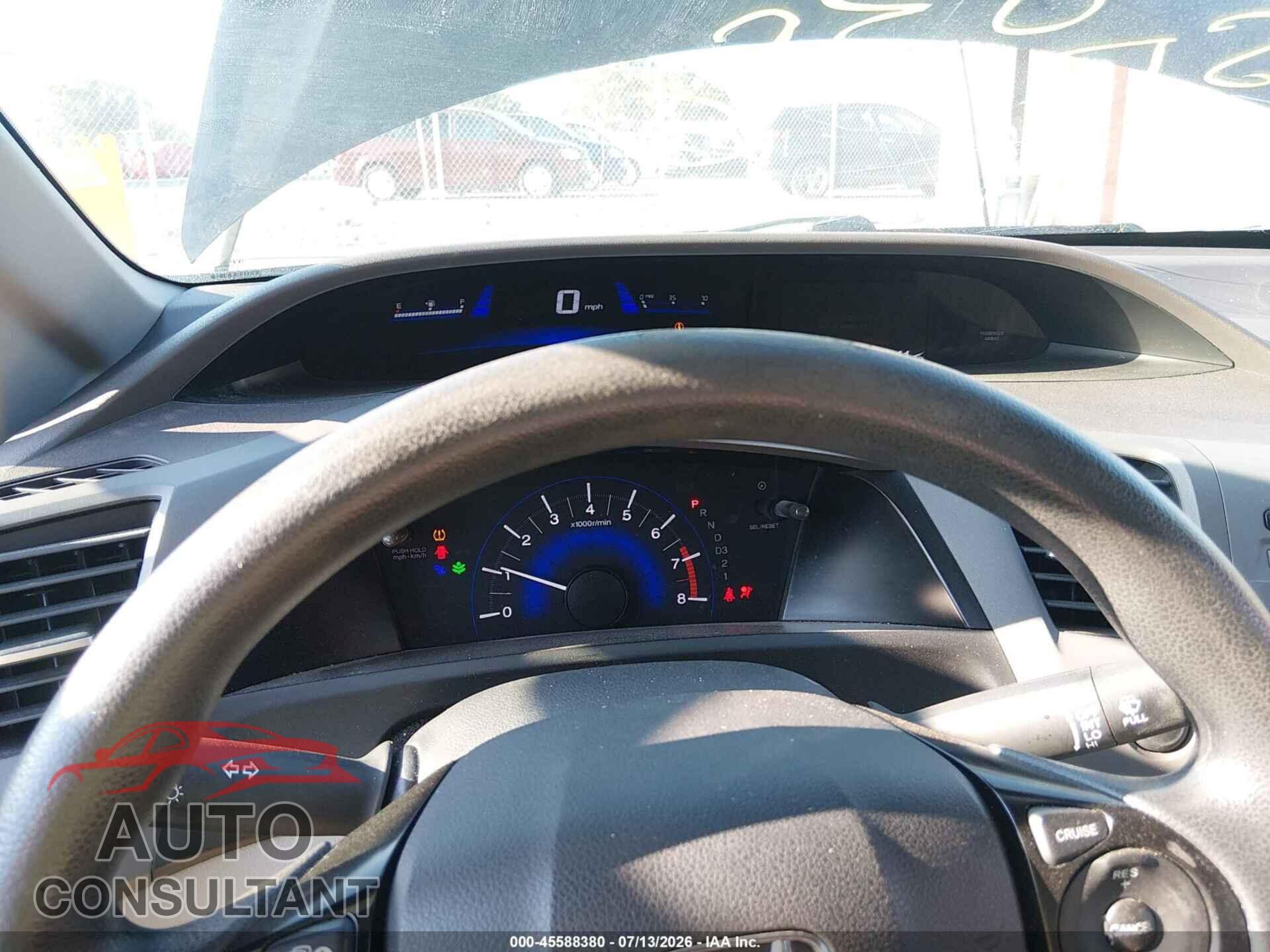 HONDA CIVIC 2012 - 19XFB2F52CE007059