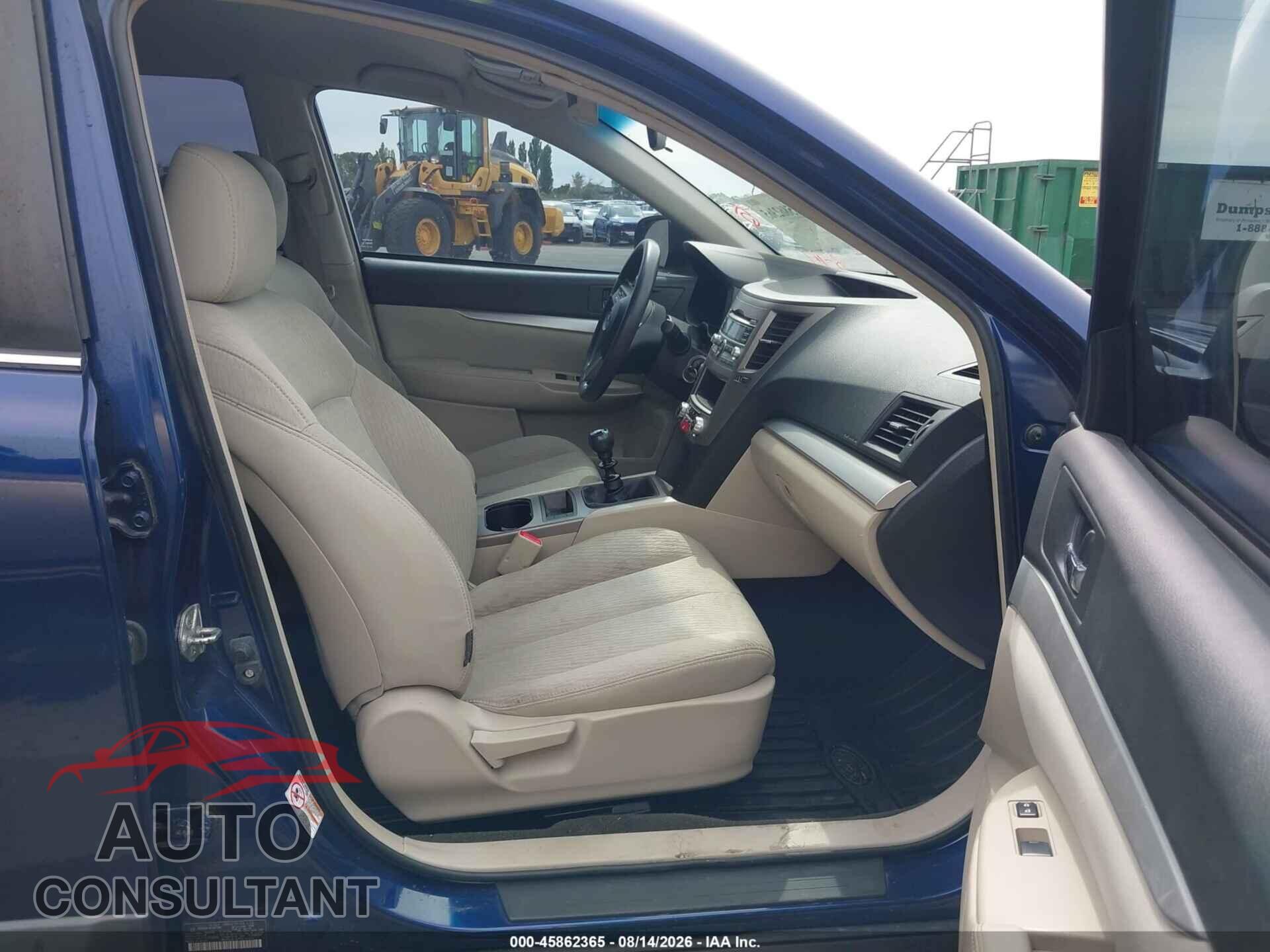 SUBARU OUTBACK 2011 - 4S4BRBAC9B1431206