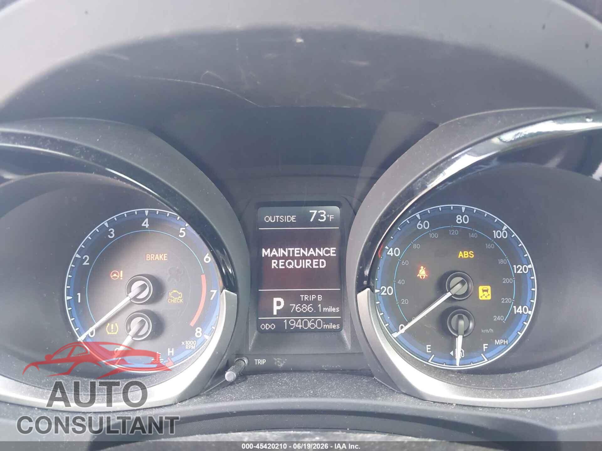 TOYOTA COROLLA 2016 - 2T1BURHEXGC658149