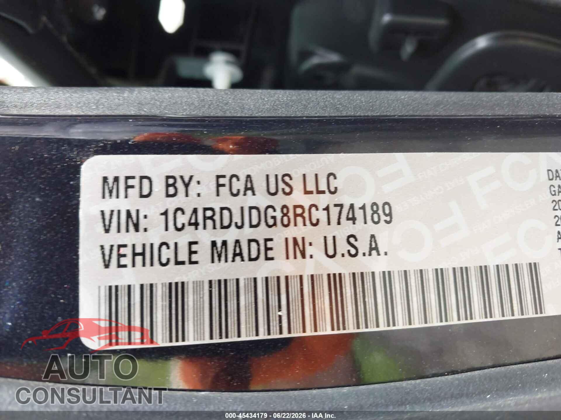 DODGE DURANGO 2024 - 1C4RDJDG8RC174189