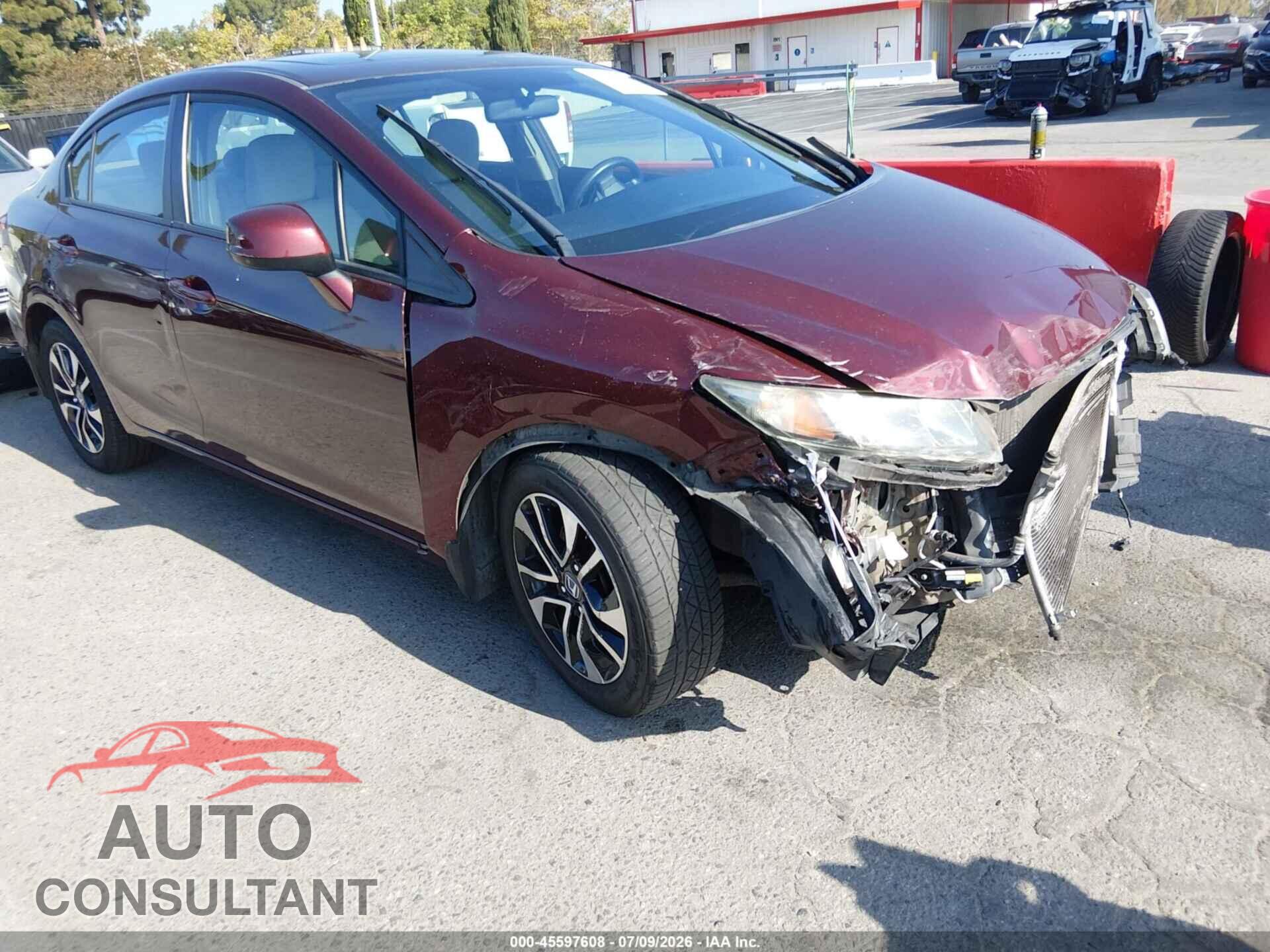 HONDA CIVIC 2013 - 19XFB2F86DE261868