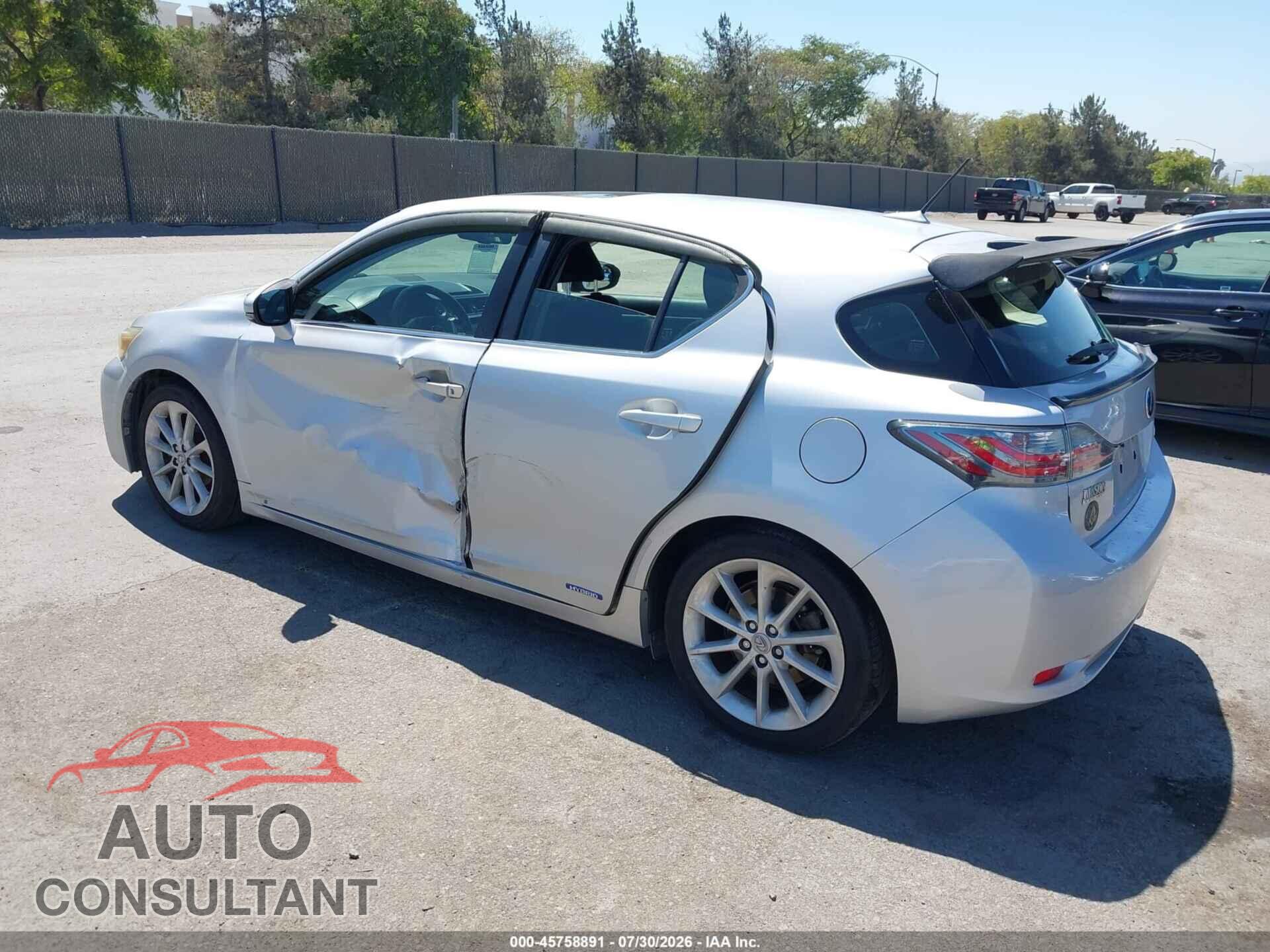 LEXUS CT 200H 2012 - JTHKD5BH2C2098744
